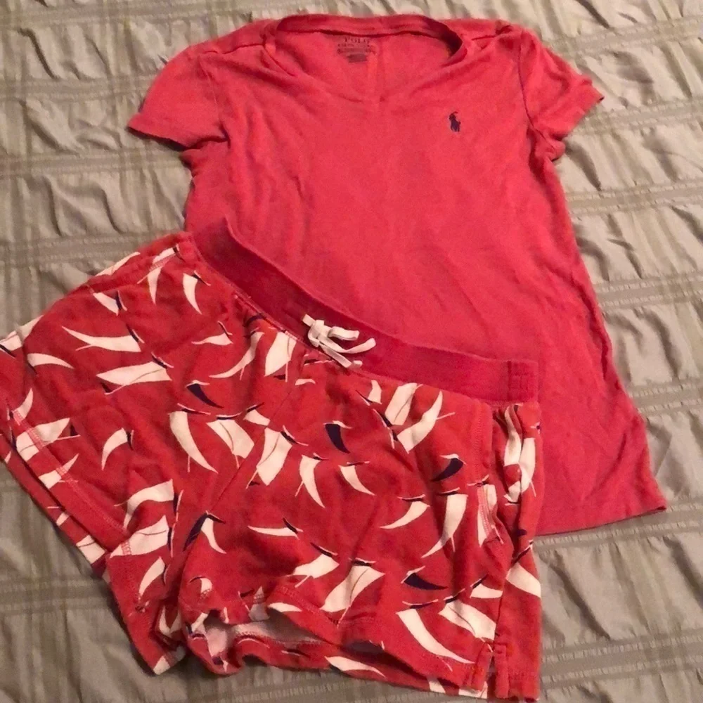 Ralph Lauren Girls Shorts & Matching Shirt 16